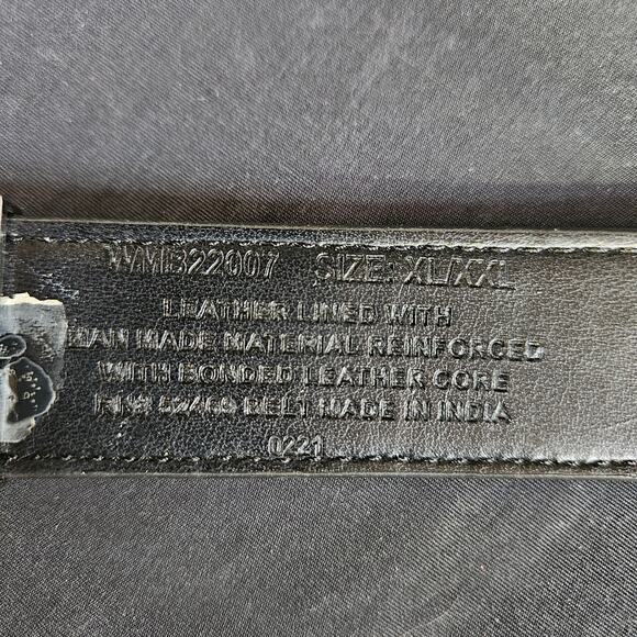 Light Brown Leather Belt Men's Size XL/XXL Silver Buckle Casual Everyday - Picture 2 of 6